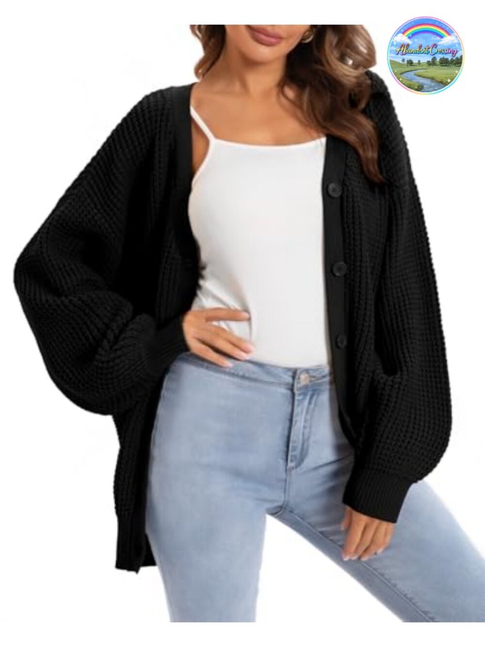 Women's Oversized 100% Cotton Cardigan Sweater